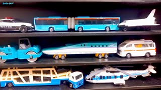 City Bus, Police Car, Spaceship, Helicopter, Ambulance, Roller, Bullet Train, Truck, Car Transporter