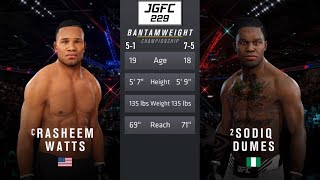 Rasheem Watts vs. Sodiq Dumes | JGFC 229