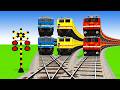 【踏切アニメ】あぶない電車 TRAIN THOMAS 🚦 Fumikiri 3D Railroad Crossing Animation Kereta Api Kartun