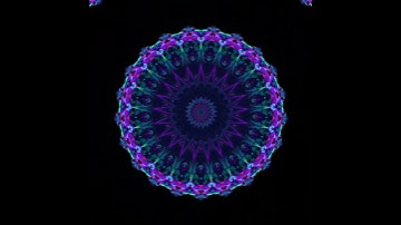Out of the Dark Into the Light Fractal Violet Kaleido  UHD 2 minute animation