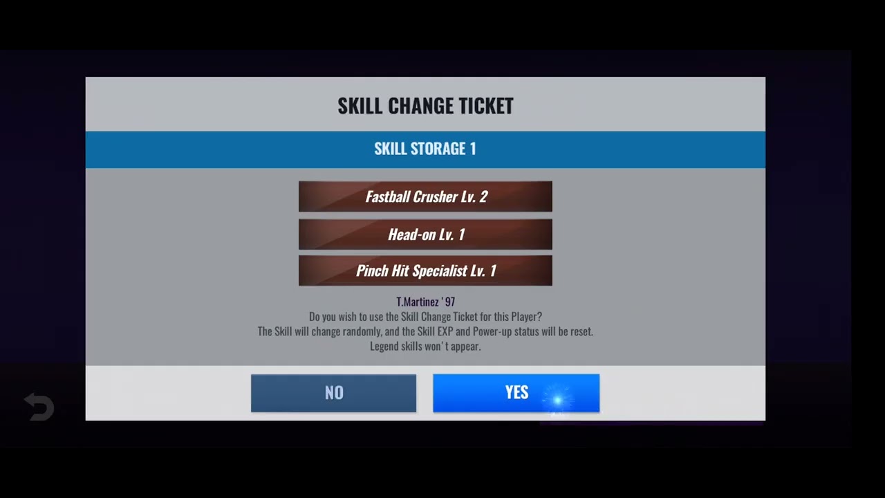 MLB 9 innings - NYY2 - Skill change ticket, Grade increase reset ticket