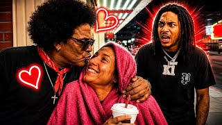Chicago rapper Gmbk1 looks in disgust after crip Mac dad falls in love with homeless lady
