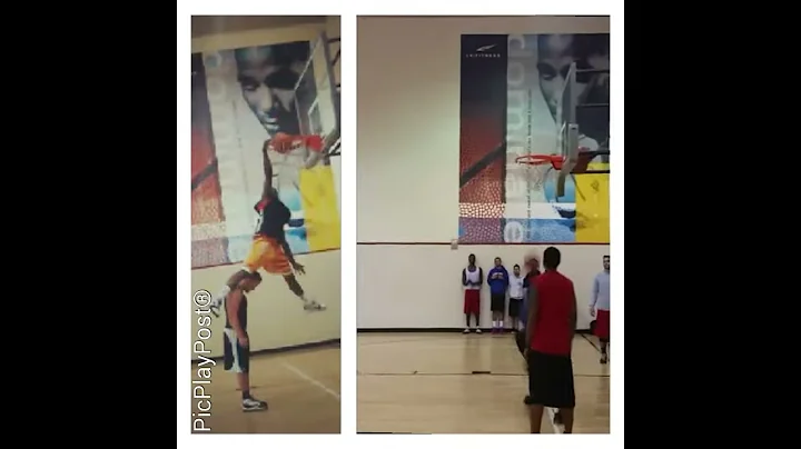 Isaac Lang off the wall dunk
