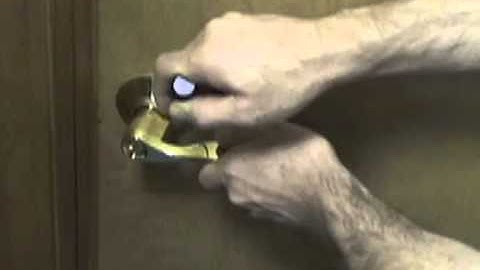 Opening Schlage F series knobs & levers using the HPC F Series Manipulation Kit