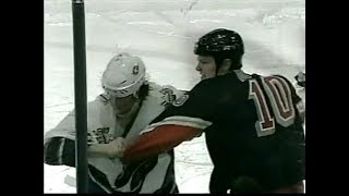 Garth Murray vs Darcy Verot & Chris Simon scores against Sebastien Charpentier