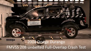 20042009 Dodge Durango / Chrysler Aspen FMVSS 208 FullOverlap Frontal Crash Test