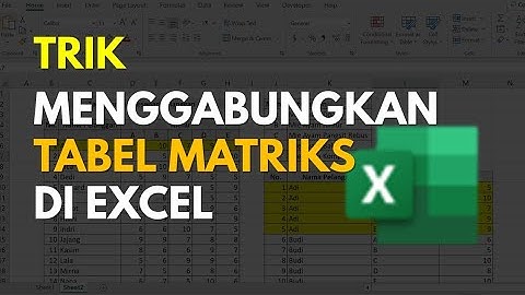 Tabel Matriks -Trik Menggabungkan di Excel #exceltutorial #excel #excelforbegginers