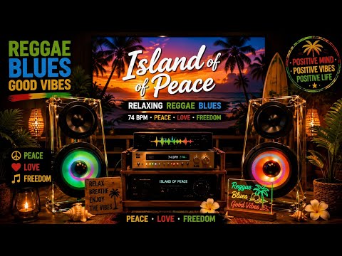 Island Blues Reggae Dreams | Soul Roots Guitar | Peaceful Escape
