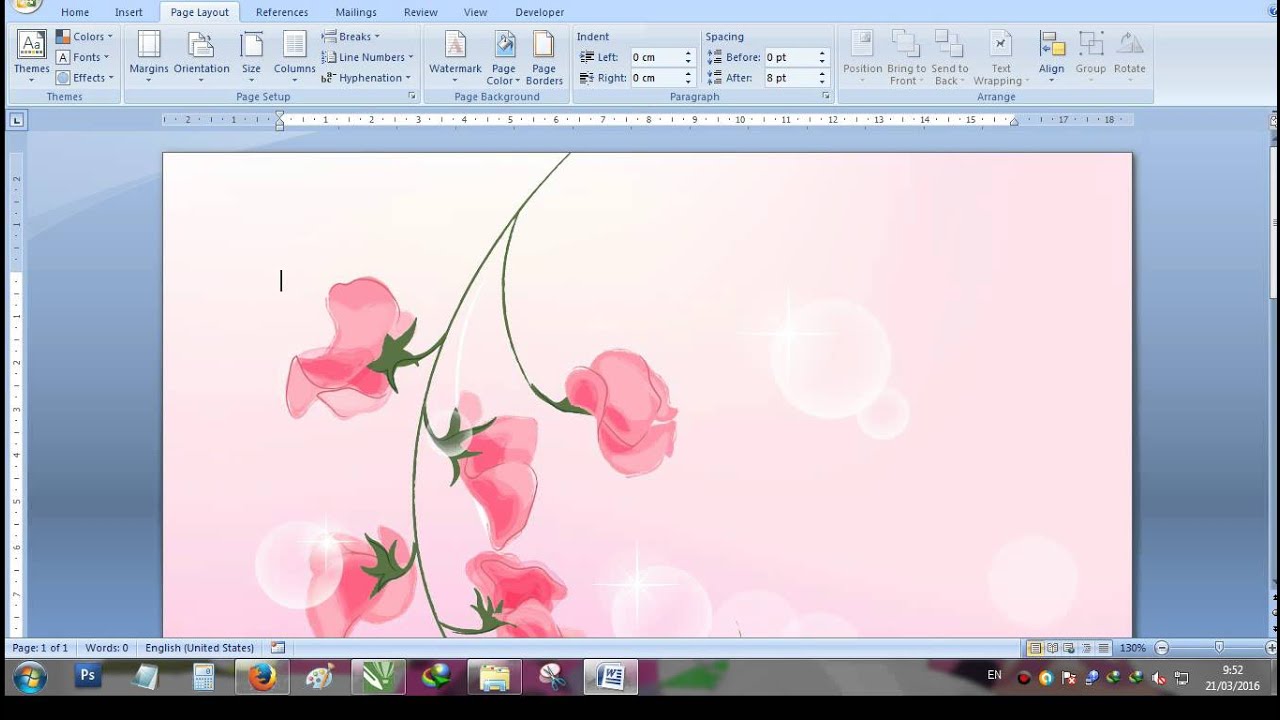  Cara  membuat  background di  Microsoft  Word  YouTube