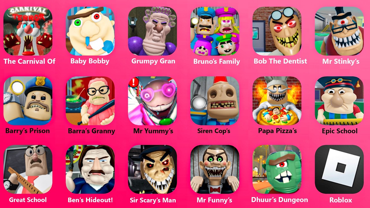 ESCAPE ALL 4 SCARY OBBIES! MR YUMMY, SIR SCARY, CRAZY DENTIST & SPOOKY FACTORY (ROBLOX)