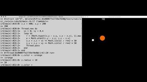 my "Universal Visualiser" tool demo (powered by ruby2d)