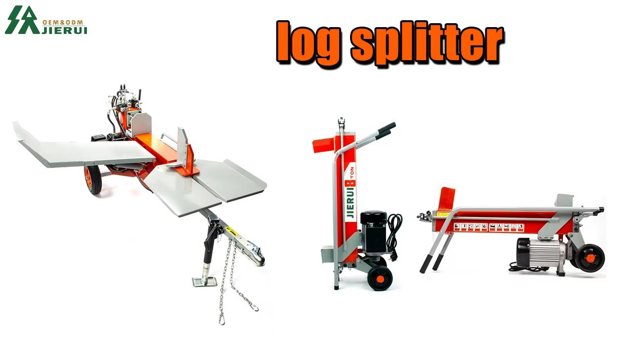 JIERUI Firewood Processor 28 Ton Log Splitter Wood Chipper Woodworking ...