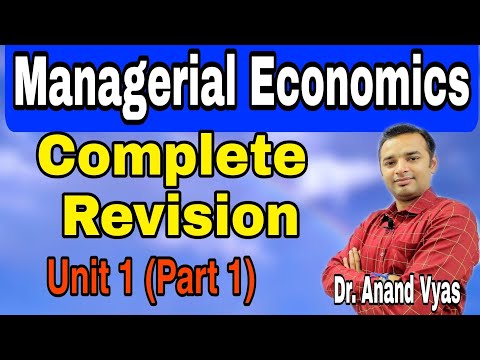 Managerial Economics | Managerial Economics Revision | Unit 1 (Part-1) | AKTU | MBA | M.com