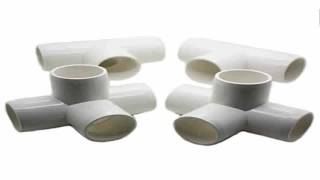 4 Way Tee PVC Fitting Build Heavy Duty PVC Furniture Grade SCH 40 PVC 1 Elb