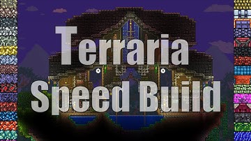 Terraria speed build - Floating island/temple!