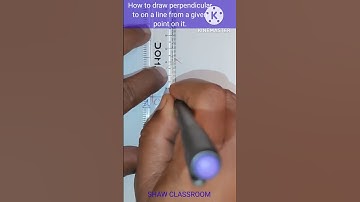 How To Draw Perpendicular To A Line From A  Given Point On It, #shorts