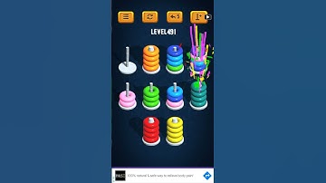Hoop Sort Puzzle - Color Ring Stack Sorting Game Level 491 Solution