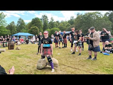 Strong women take on stone lift challenge during 2026 Donald Dinnie Day Gathering X in Scotland