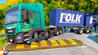 Trucks Car vs SpeedBumps | BeamNG.drive screenshot 4