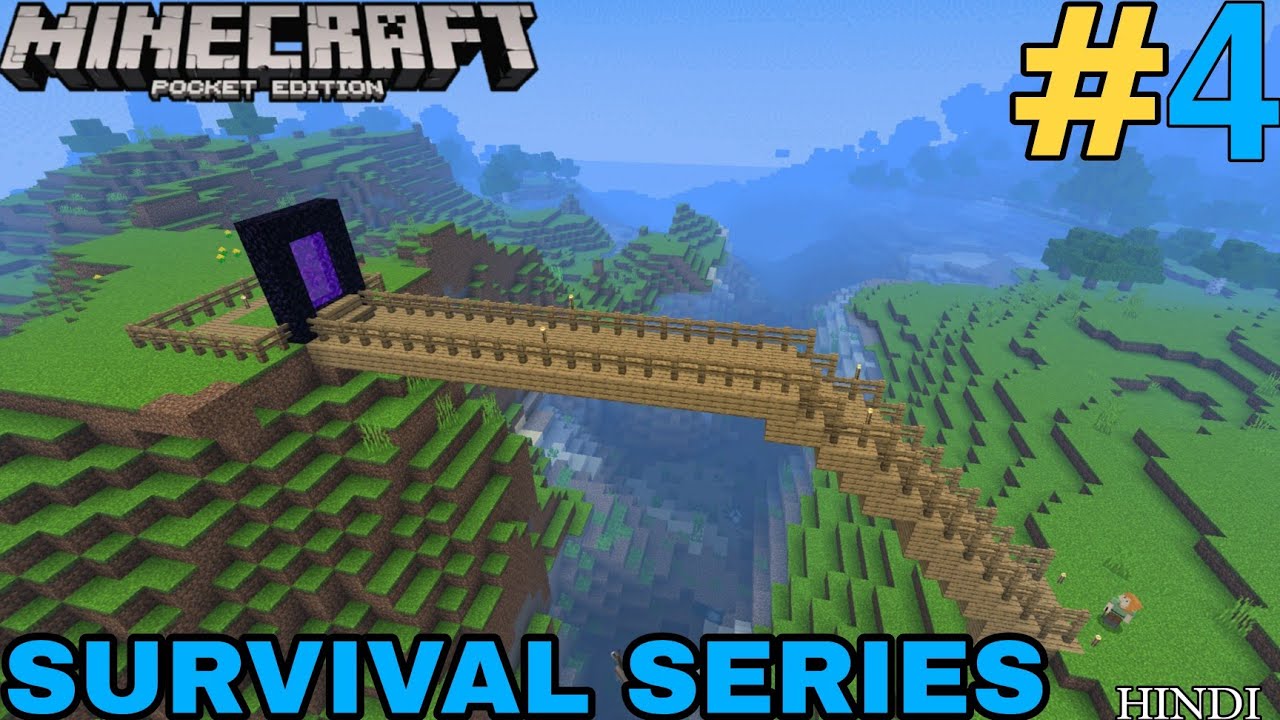 MINECRAFT PE SURVIVAL SERIES EPISODE 4 I MADE A NETHER PORTAL #viral # ...