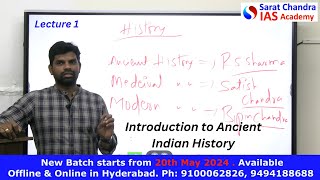 Introduction to Ancient Indian History | UPSC IAS | Lecture 1  May 20th New PCM batch for 2025.