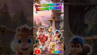 🐿️ Three Chipmunks and a Runaway Peanut! 🥜 | 🌳🥜 Roll, Peanut, Roll! 🐿️ Fun Song | DodieTunes
