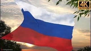 Russian Flag & National Anthem 4K [CC]