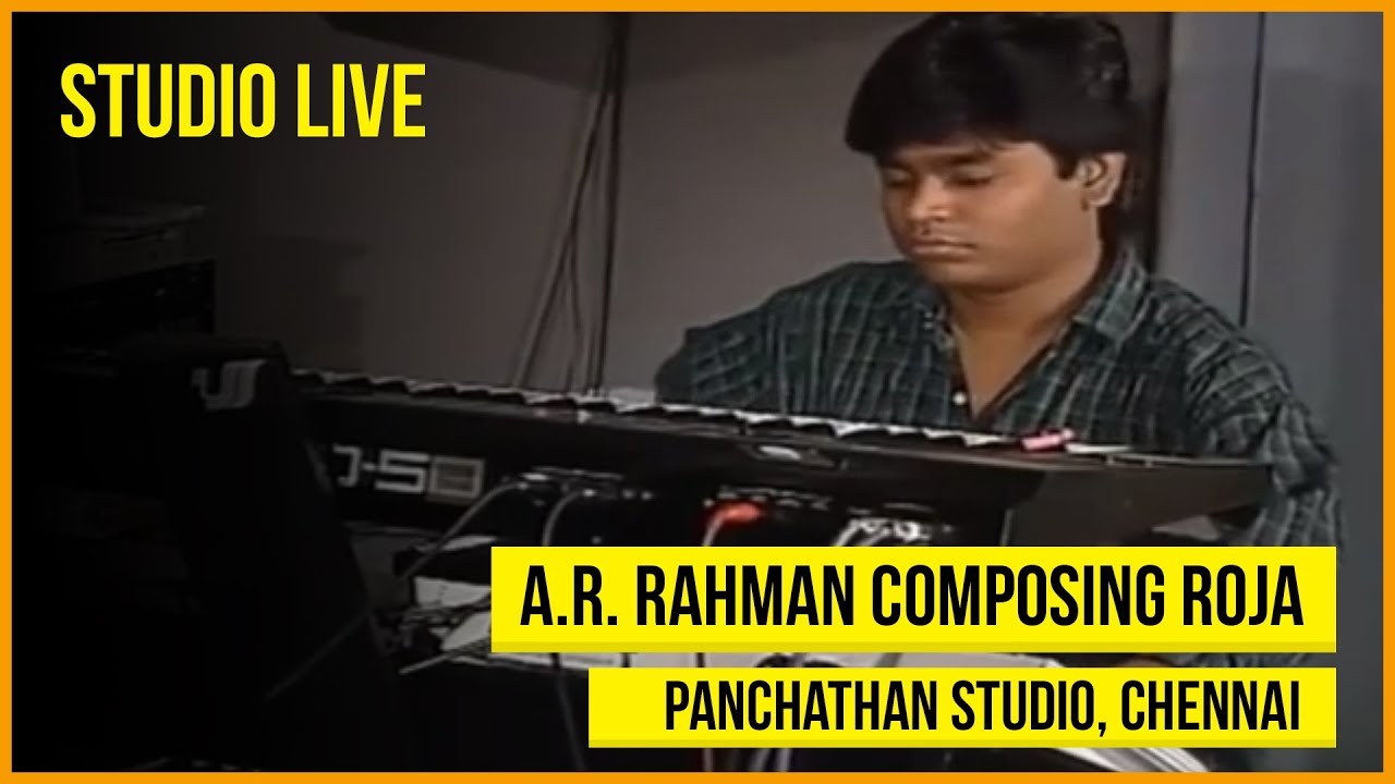 AR Rahman composing Roja at Panchathan Studio  Rare Video  H Sridhar  G V Prakash
