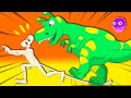 Groovy o Marciano -  Groovy se transforma em um dinossauro e assusta uma múmia