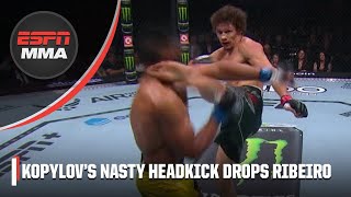 KOPYLOV’S NASTY HEADKICK DROPS RIBEIRO 😱 #UFC291