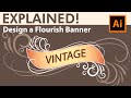 How to Design a Flourish Banner - Adobe Illustrator Tutorial