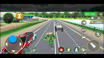 Army bus robot car game 3d