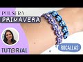 Como hacer una Pulsera primavera con rocallas - Tutorial muy fácil