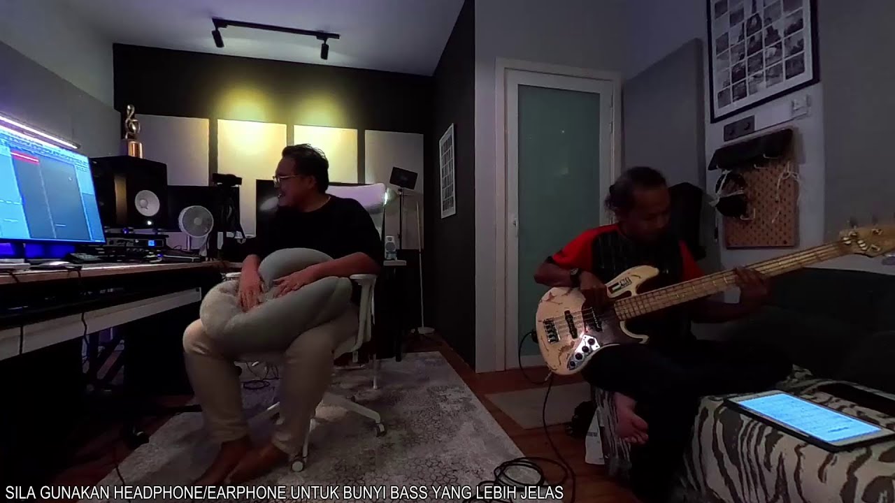 VLOG RECORDING BASS LAGU LARA BERTAHAN