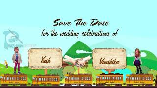 Aambay Valley 2D Wedding Video Invitations Yash Vanshika