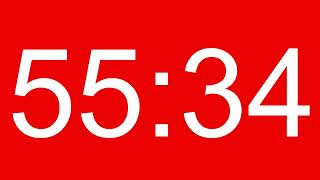 56 Minute Countdown Timer Red Screen MM SS