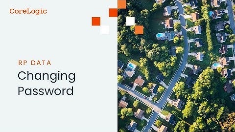 Changing Passwords in RP Data