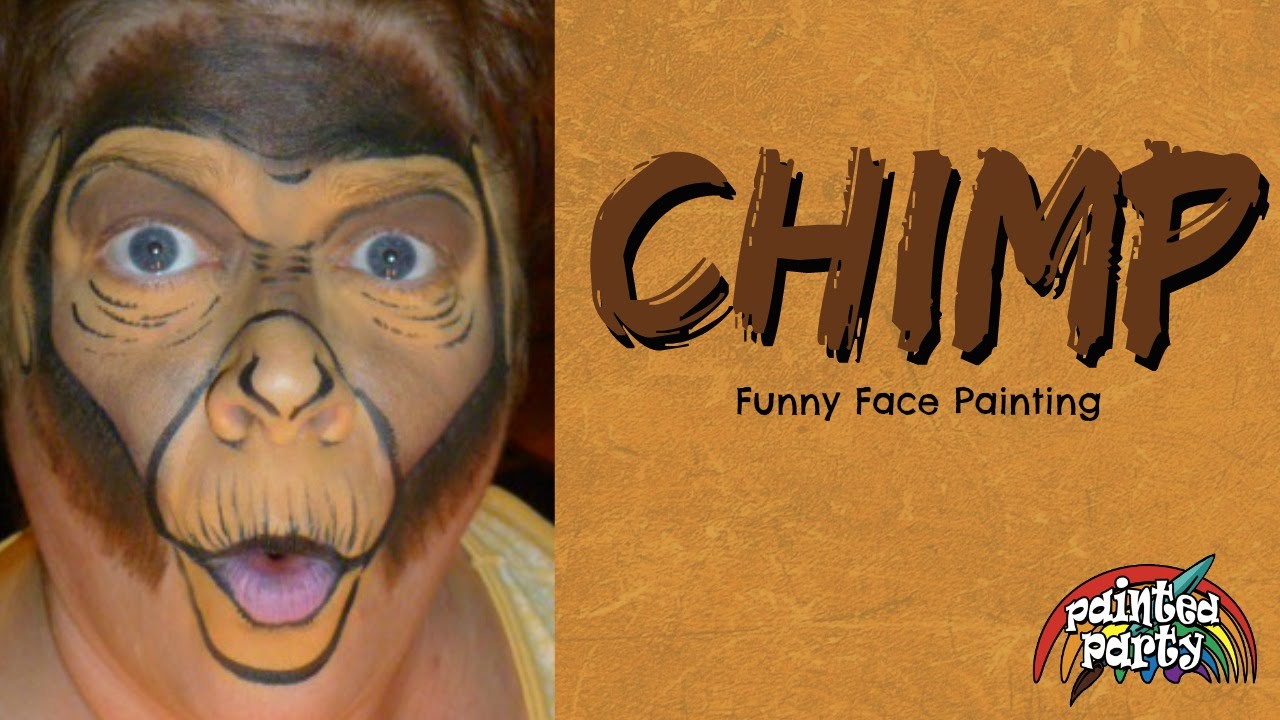 Funny Faces - Chimp Face Painting by Denise Cold