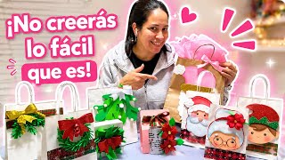 Cómo decorar bolsas de regalo con foami | Ideas fáciles y rápidas para Navidad 🎄 🛍️