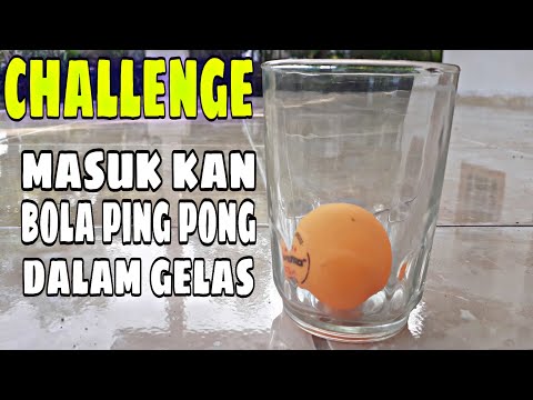 Challenge ! Memasukkan bola ping pong dalam gelas.#viraltiktok#challenge#bolapingpong#