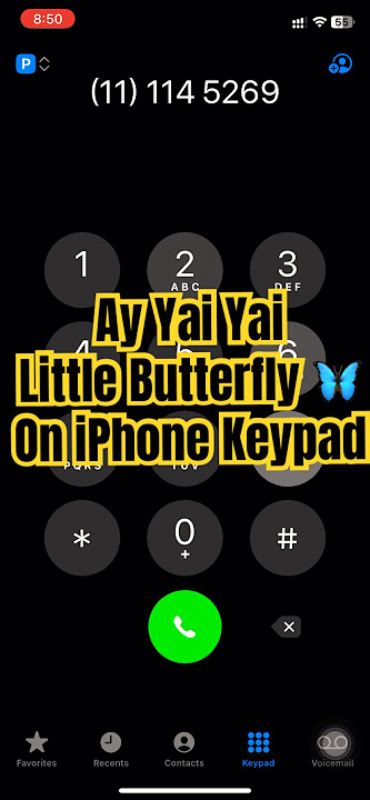 Ay Yai Yai I’m Your little butterfly 🦋 on iPhone keypad #aiaiai #shorts