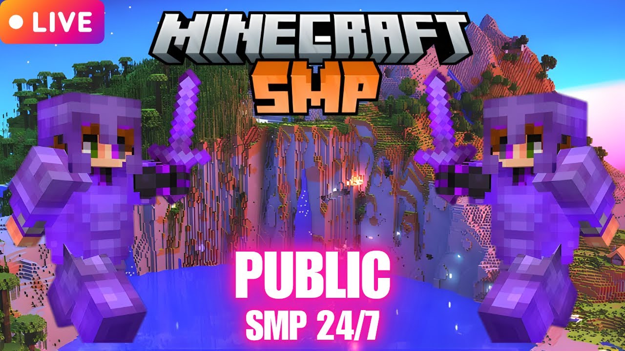 Minecraft Public Smp Live | 24/7 Public Server | Java + Pe - YouTube