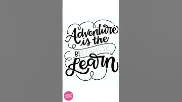 Hand lettering on #procreate #ipadpro #handlettering #shorts - Adventure is the Best Way to Learn
