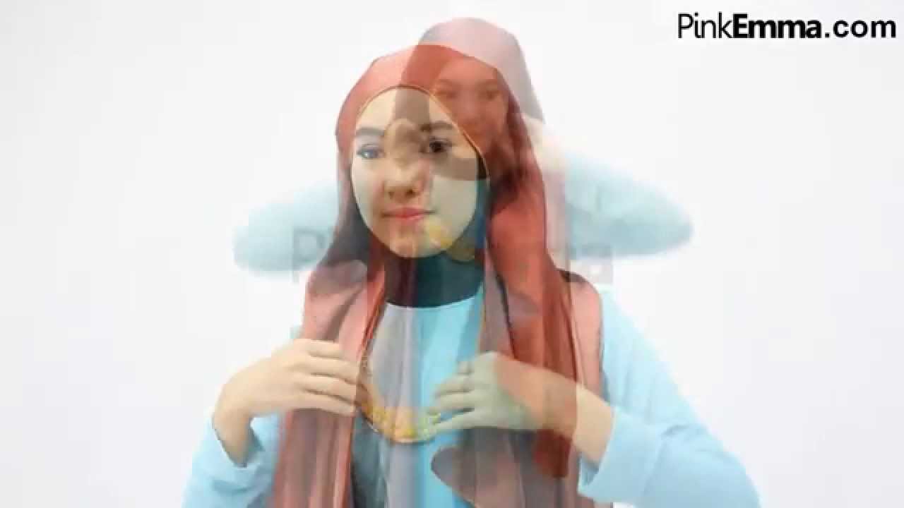 Tutorial Hijab Pashmina Dua Warna