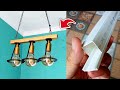 Modern wall hanging lamp design  diy chandelier from pvc pipe