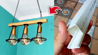 Modern Wall Hanging Lamp Design | DIY Chandelier from PVC Pipe