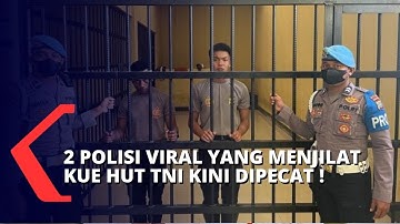 2 Polisi yang Jilat Kue HUT TNI Dipecat Secara Tidak Hormat