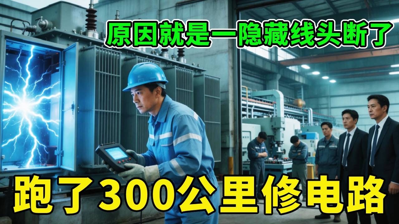 跑了300公里修电路，工厂电路停工老板急的团团转！结果原因就是一线头断了【城阳电工电路】