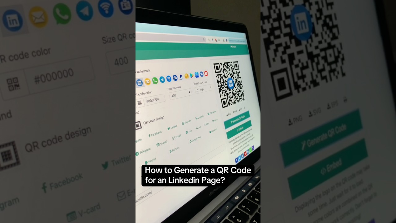 How to Generate a QR Code for an Linkedin Page on Free-QR.com?