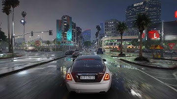 Turn GTA 5 To GTA 6 With Next-Gen Lighting Graphics Mod And Expanded Vegetation Ultra Ray Tracing ON